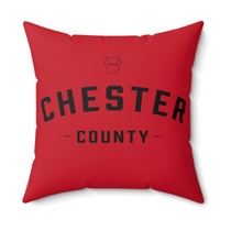 Load image into Gallery viewer, Red Chester County Square Pillow
