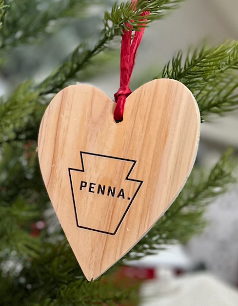 Penna Wooden Heart Ornament